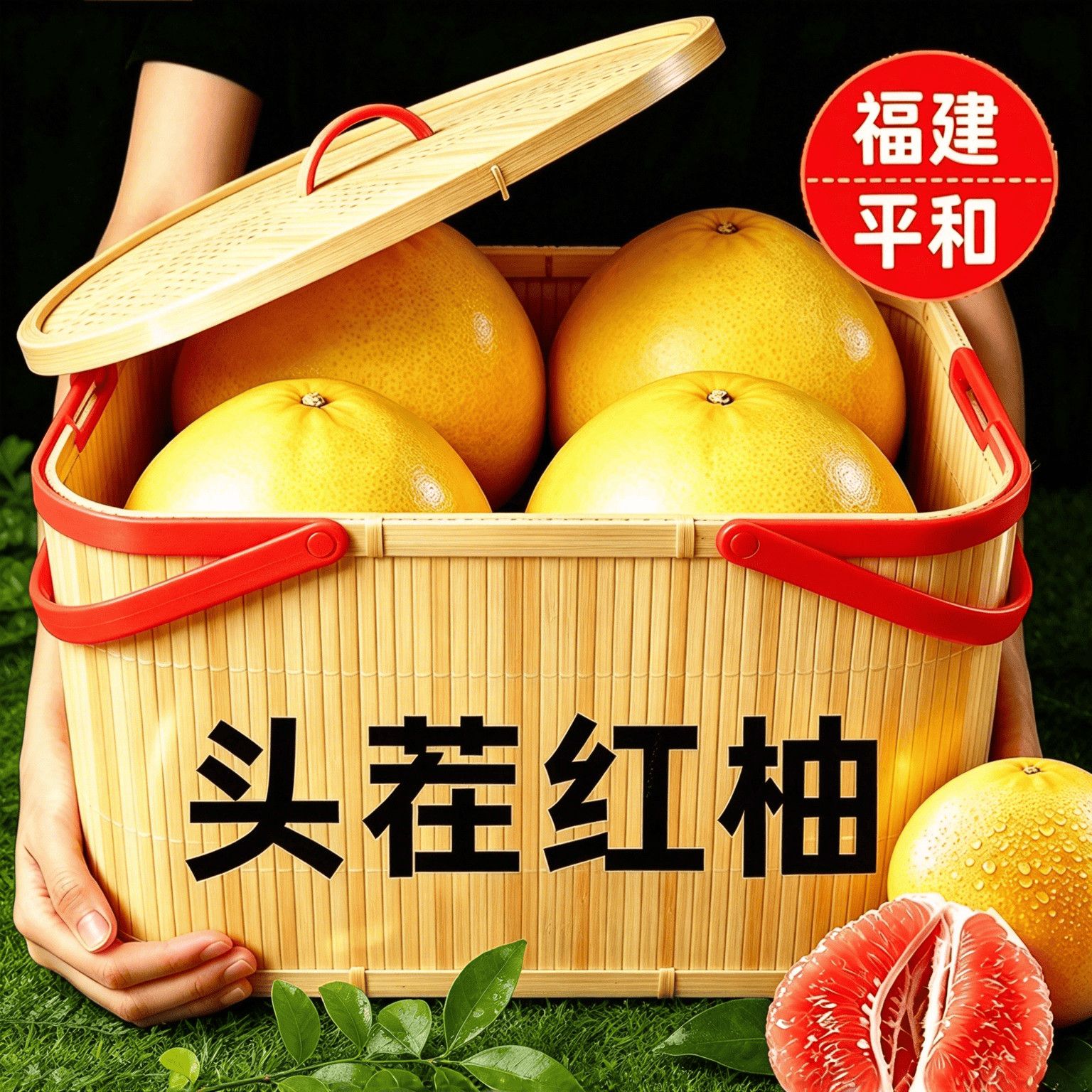 【正宗】福建红心蜜柚新鲜大果平和当季红肉柚子孕妇水果现摘批发