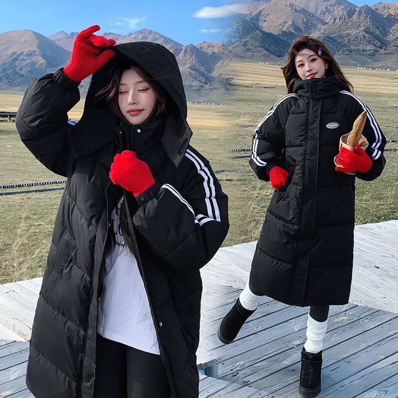 2026棉服女中长款冬季艺考韩版长款棉衣宽松过膝加厚新款棉袄外套