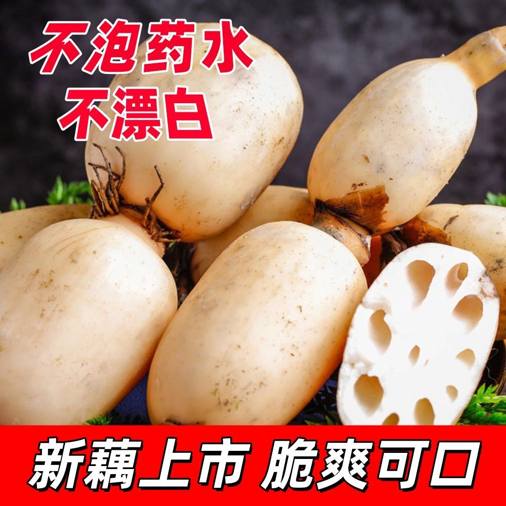 湖北农家自种应季9孔脆藕-新鲜莲藕-九孔不漂白却不失原味