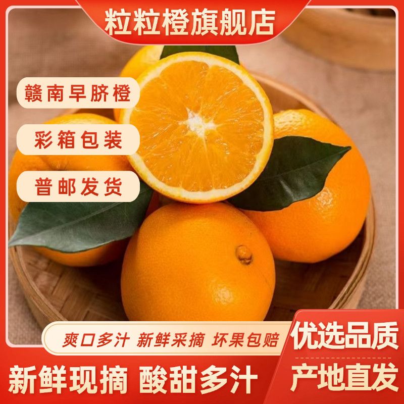 【彩箱】正宗江西赣南早脐橙当季现摘手剥橙子孕妇新鲜水果3斤起