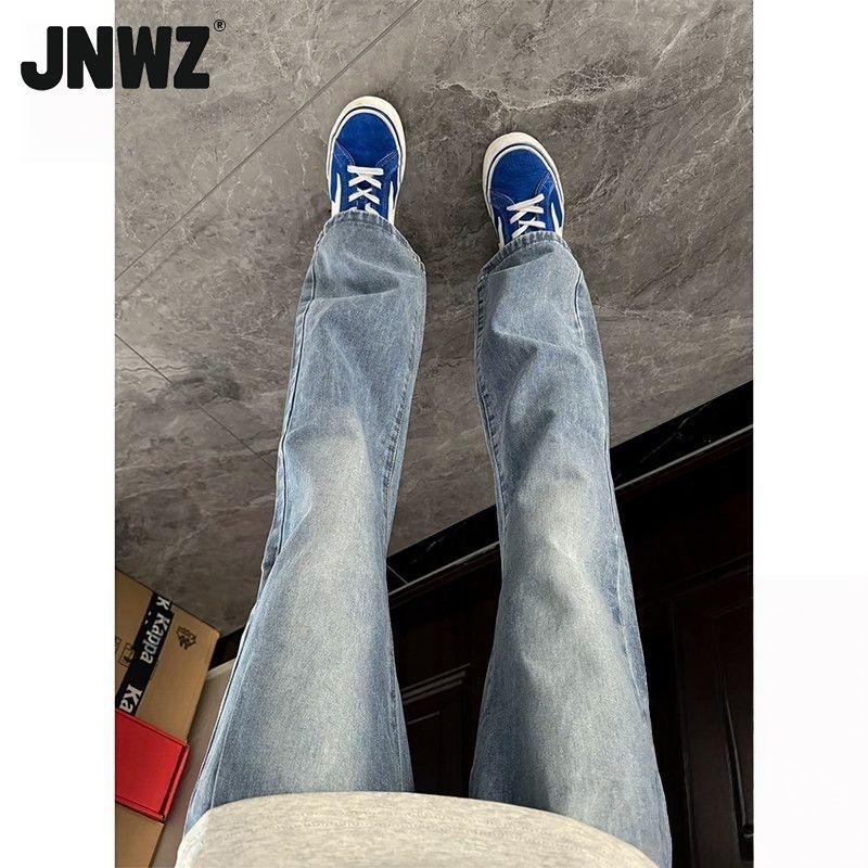 【JNWZ】cleanfit复古蓝水洗牛仔裤男春秋季高街vibe微喇修身显瘦直筒