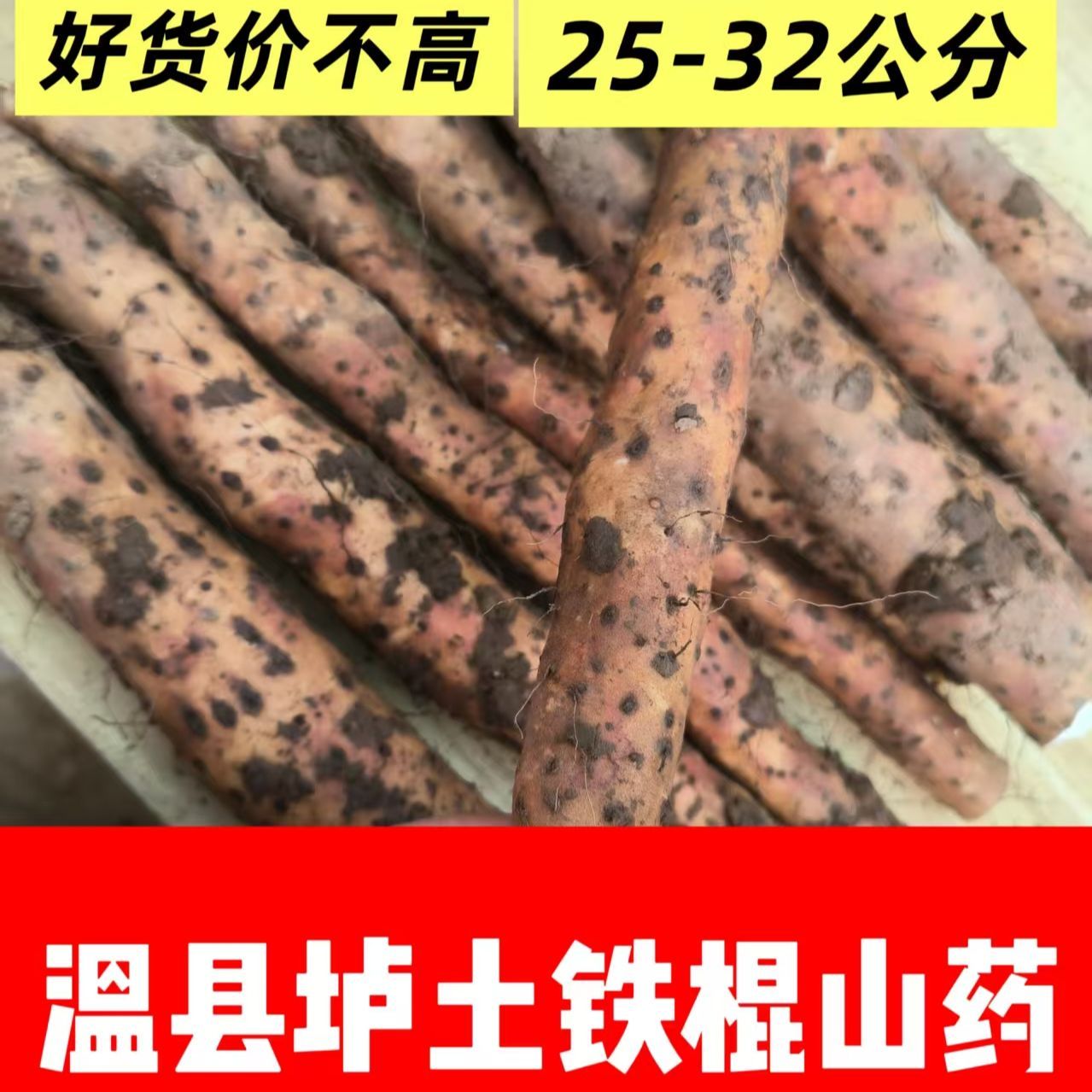 2026正宗温县垆土铁棍山药新鲜铁锈红斑 肉质细腻批发蔬菜捡漏优