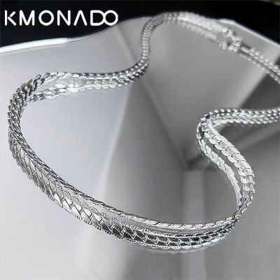 KMONADO压花古巴项链男生潮牌高级感简约NK素链百搭