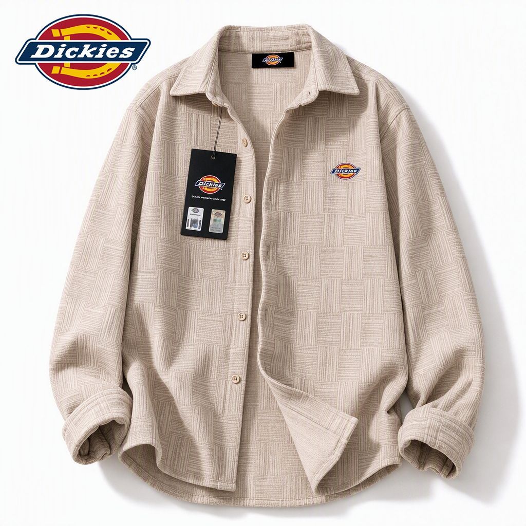 【Dickies】美式复古长袖衬衫2026秋季新款衬衣百搭翻领宽松休闲外套