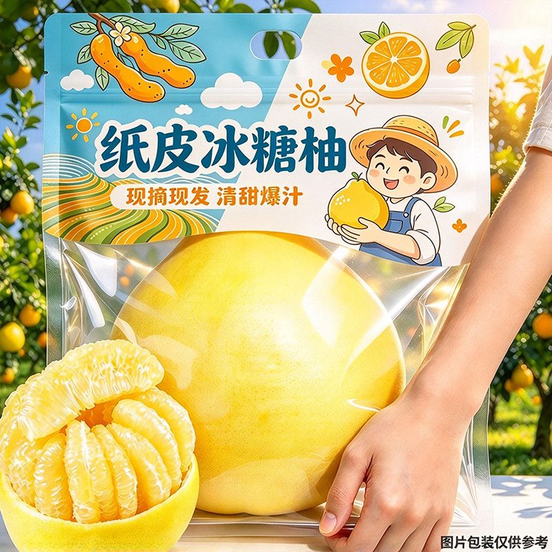 【超甜白柚】福建平和琯溪白心蜜柚子红心柚孕妇新鲜水果批发爆甜
