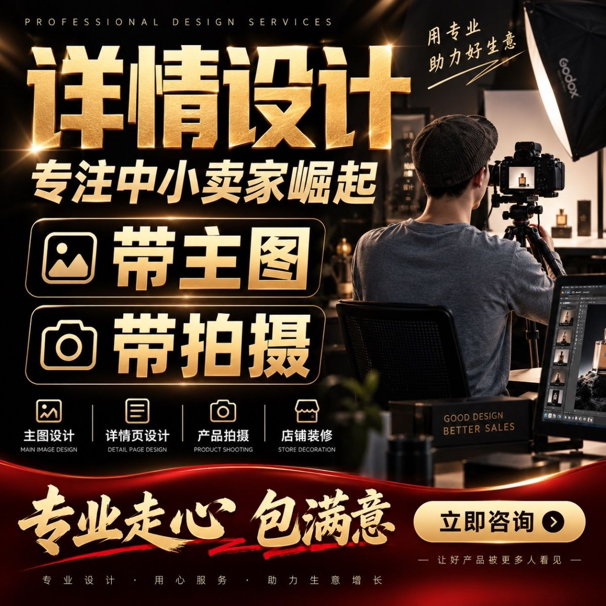 详情页设计店铺首页设计图主图设计电商美工设计产品拍摄