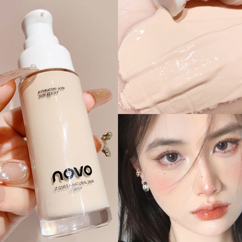 【NOVO】粉底液滋润遮瑕保湿持久控油粉底液不卡粉不脱妆水润学生正品