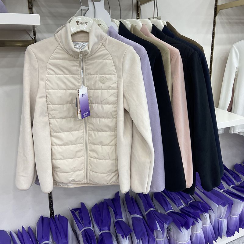商场同款正品云感气绒服羊毛立领拉链上衣外穿内搭保暖外套男女士