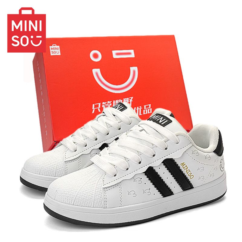 【MINISO】名创优品鞋子秋季经典复古百搭小白鞋情侣款轻便防滑板鞋男