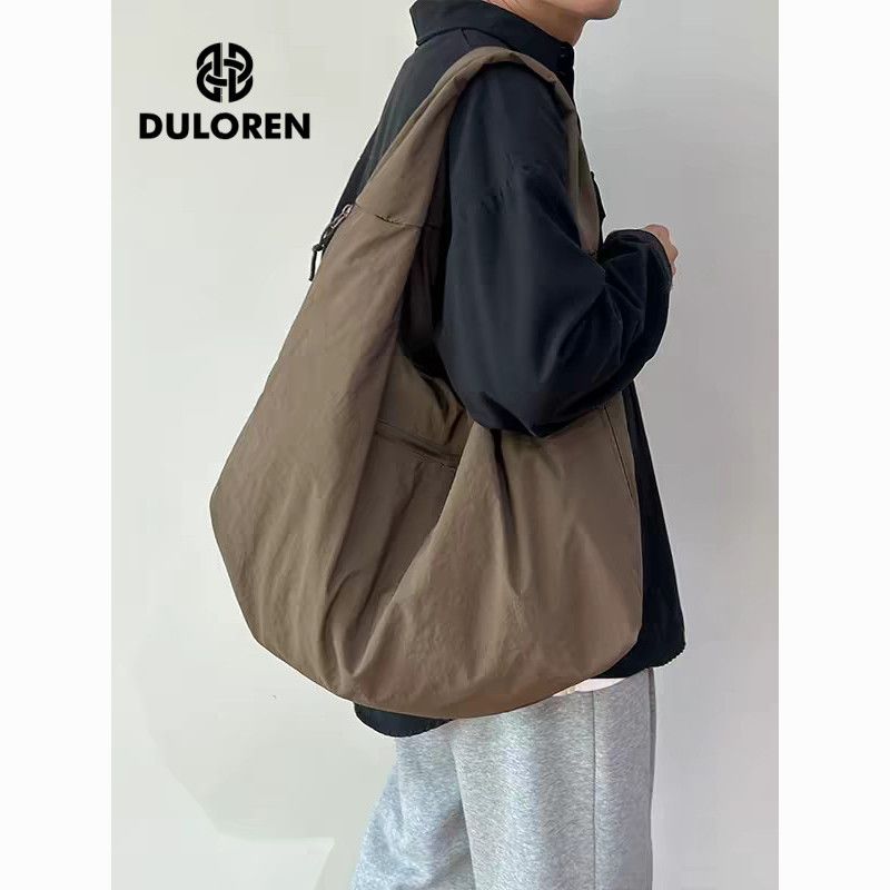 【DULOREN】日系新款大容量休闲单肩腋下托特包纯色百搭手提通勤背包