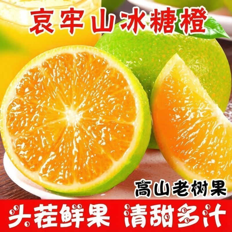 【带箱5斤】云南哀牢山青皮冰糖橙新鲜现摘橙子手剥孕妇应季水果