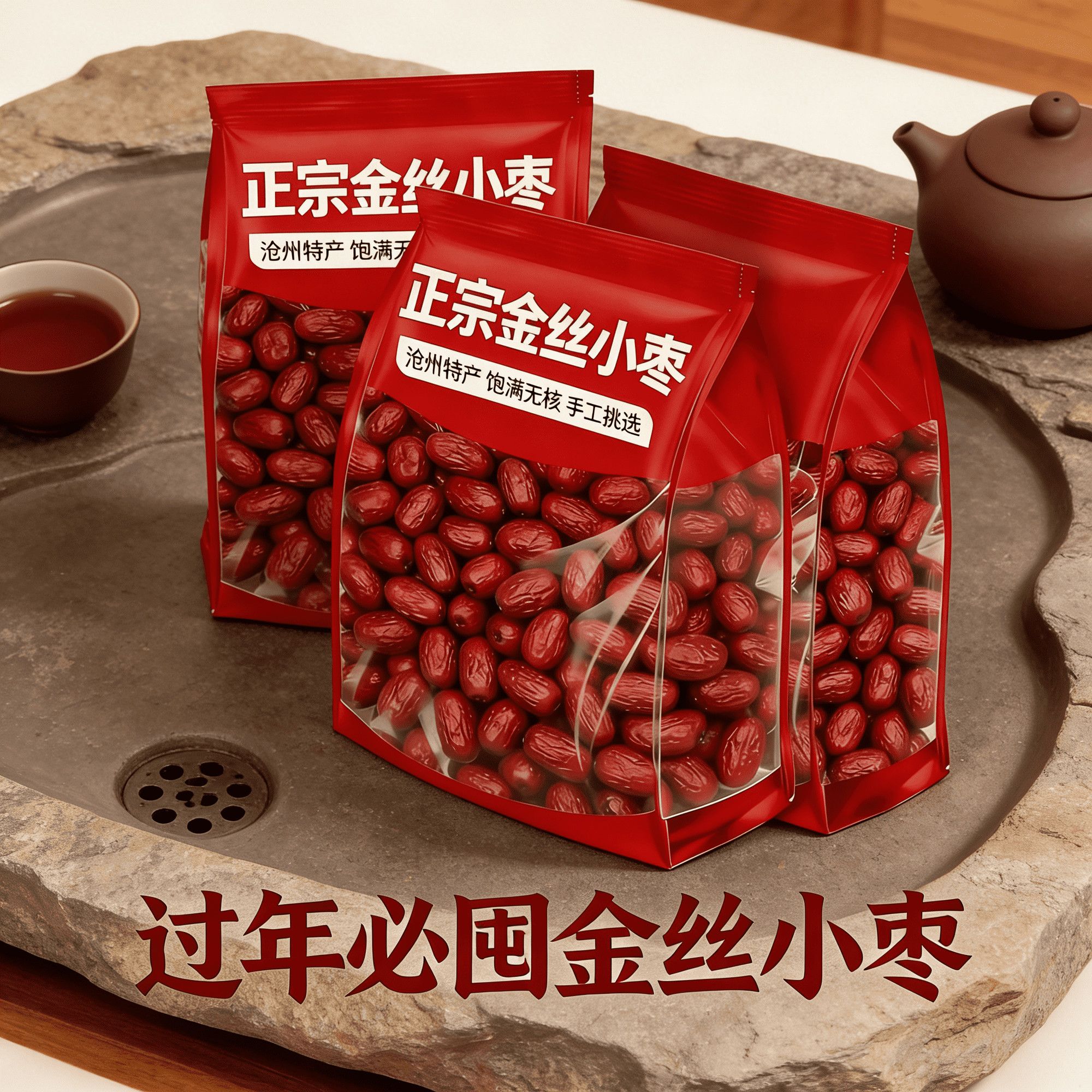 沧州金丝小红枣肉厚枣子农家自产小红枣煲汤煮粥泡水零食批发
