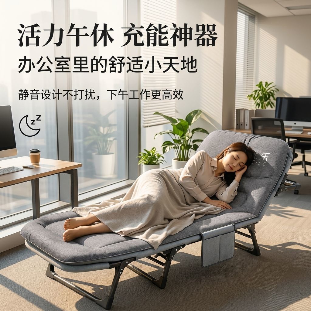 四季通用折叠床户外露营神器办公室午休折叠床加厚加固居家户外用