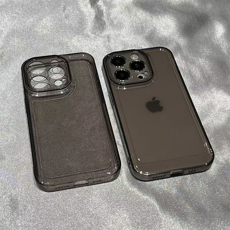 高级感透黑iPhone14苹果13promax手机壳xr全包12pro防摔17软套xs