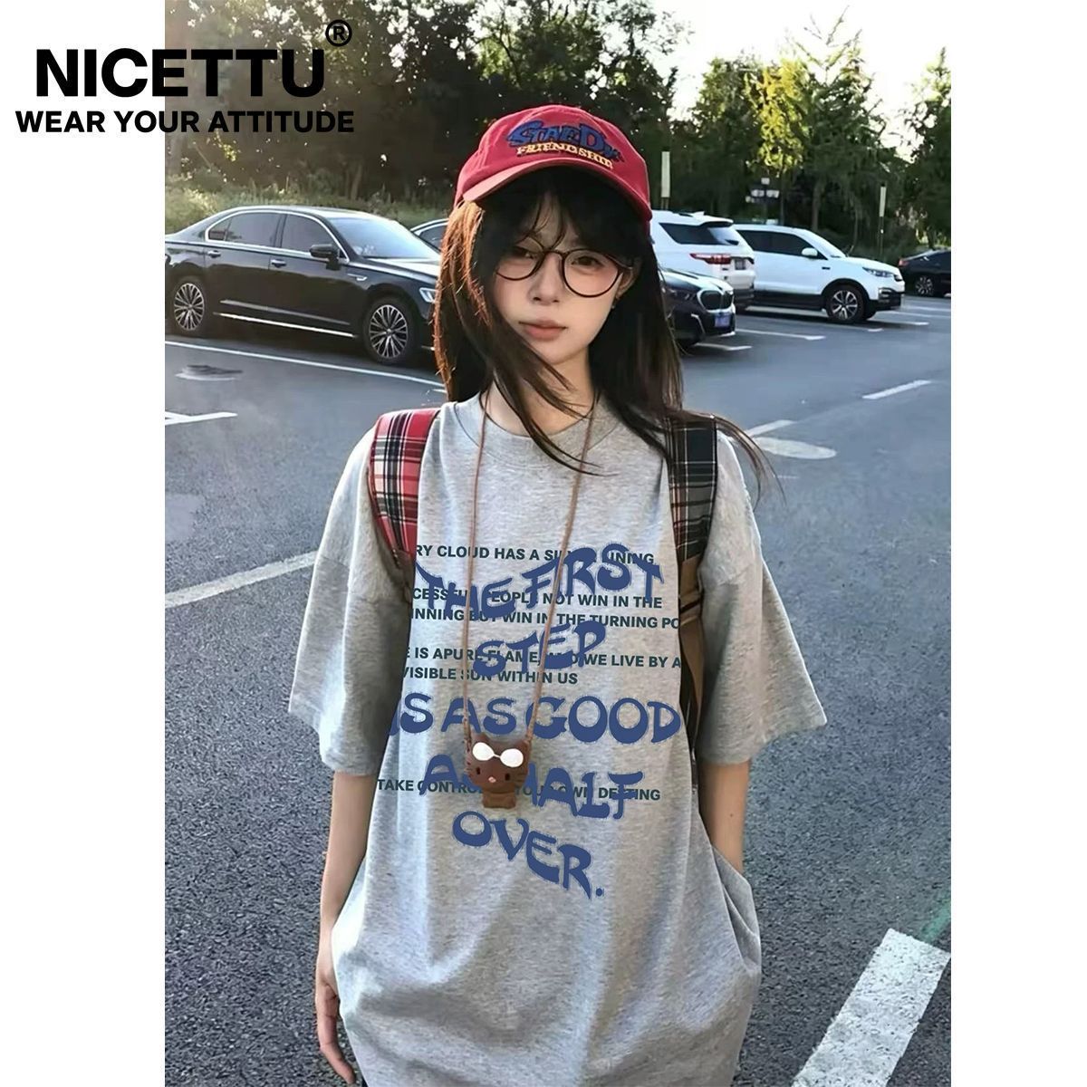 【NICETTU】t恤2026新款短袖设计感小众内搭打底衫宽松半袖上衣夏季