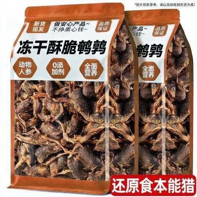 冻干鹌鹑猫咪桶装宠物磨牙整只发香脆零食营养喂狗狗人参骨肉磨牙