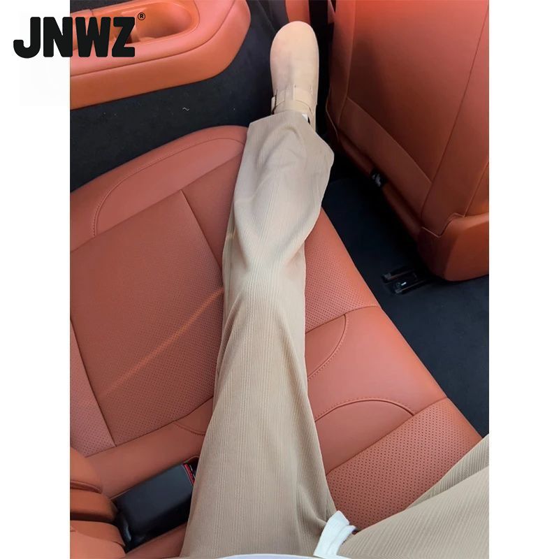 【JNWZ】卡其色麦穗纹休闲裤男款春季直筒宽松阔腿裤子垂感百搭运动