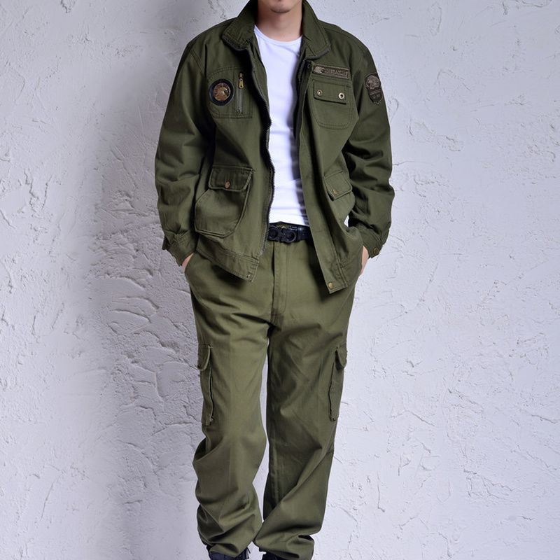 春秋工作服迷彩服套装电焊建筑工地耐磨耐脏装修汽修男士工装劳保