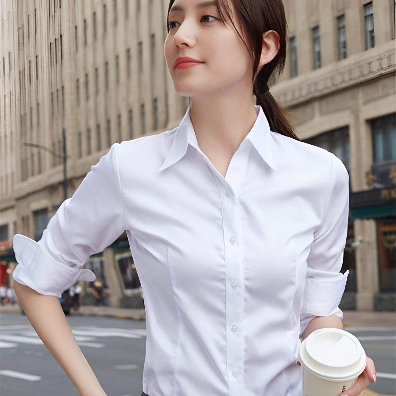 白色衬衫女长袖春秋新款职业装正装工装面试女装白衬衣气质工作服
