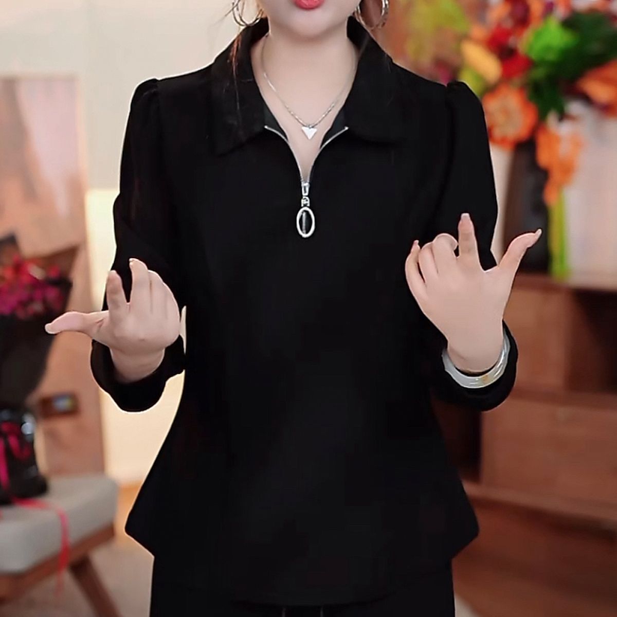 简单大方固色高档质感外穿打底衫大码女装遮肉弹力显瘦上衣秋季新