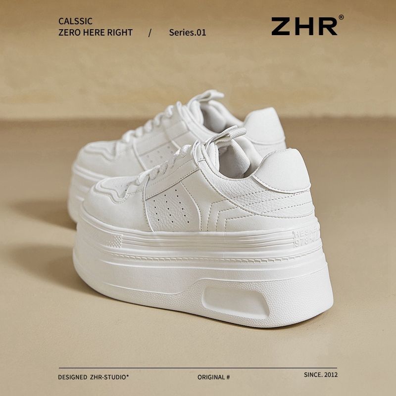 【ZHR】则则7.5CM厚底增高小白鞋女春秋款百搭运动休闲鞋女爆款板鞋女