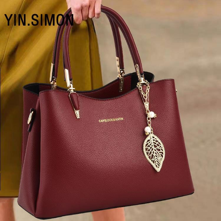 茵熙曼女士包中年斜挎包2026新款高级感红色新娘婚包妈妈款手提包
