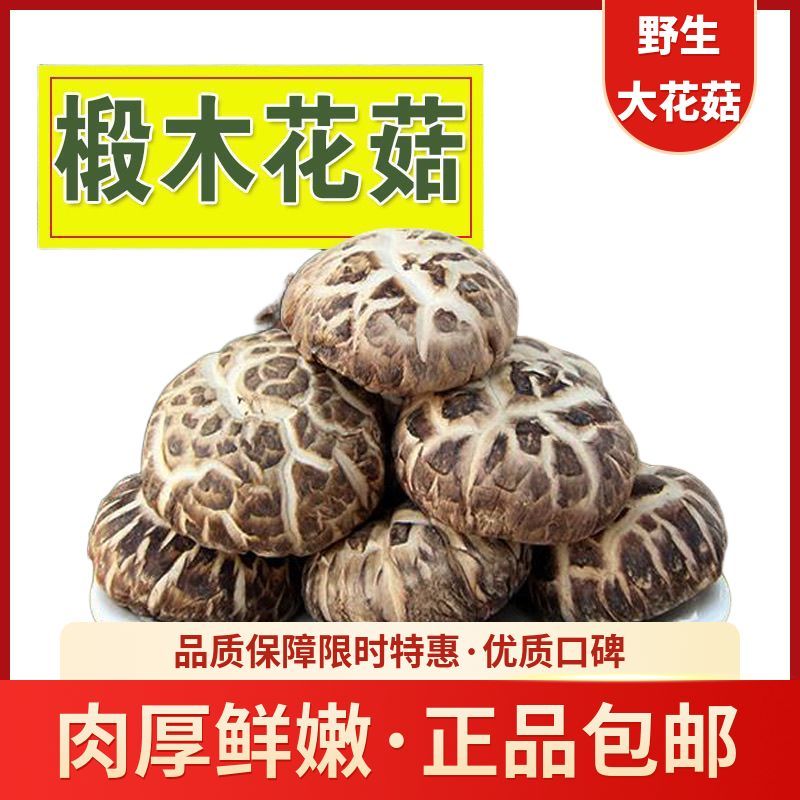 【椴木花菇】花菇干货头茬肉厚剪根无干燥剂无添加净重火锅品质
