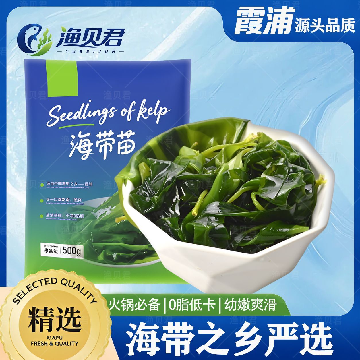 【渔贝君】霞浦特产盐渍海带苗火锅麻辣烫串串食材海带芽海带嫩苗