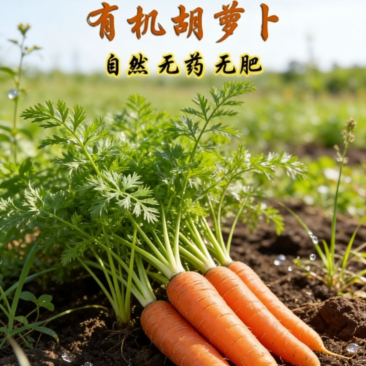 有机胡萝卜果新鲜胡萝卜新鲜无药蔬菜宝宝布置辅食