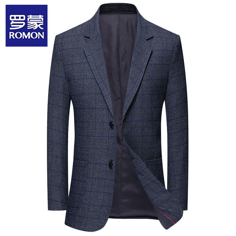 Romon/罗蒙正品春秋新款男士单西服上衣外套男商务休闲中青年西装