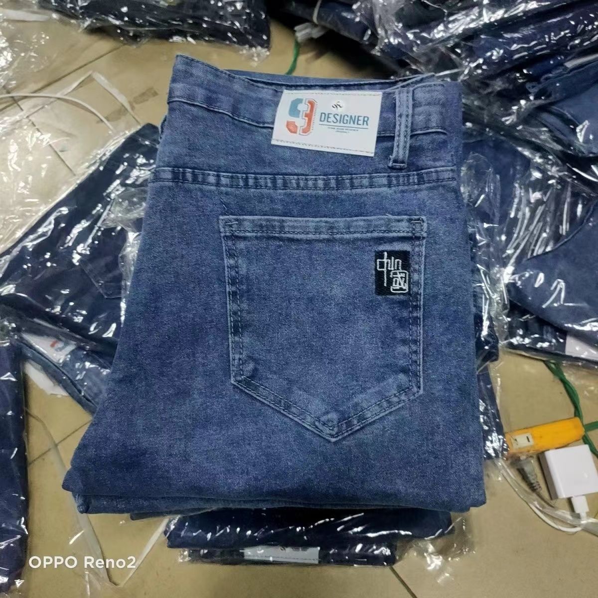 高端牛仔裤男潮牌痞帅修身直筒弹力秋冬款长裤ins百搭韩版刺绣