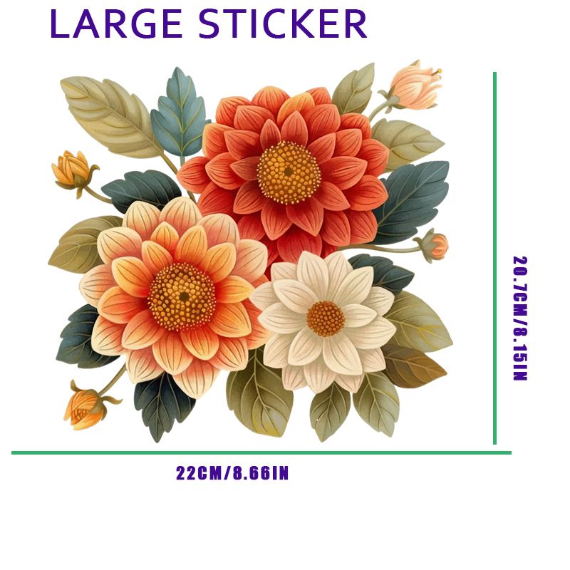 DIY网红印花可爱花卉熨斗熨烫烫画贴热转印T恤烫画布料装饰烫画