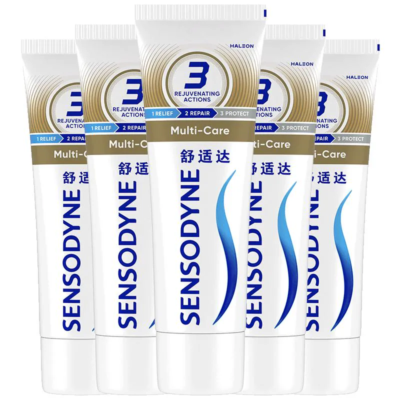 【双11立抢】舒适达牙膏抗敏感多效护理100g*5支家庭套装防蛀清新