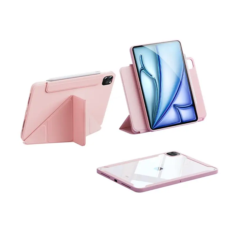 闪魔ipadpro保护套Air8新款保护壳第11代平板mini7适用苹果10带笔槽旋转磁吸拆分5防弯专用11英寸亚克力3外壳