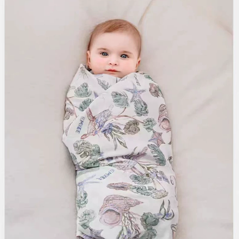 嫚熙新生婴儿包单初生婴儿包被防惊跳包巾艾深睡包单四季款