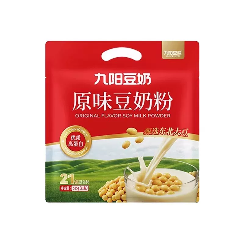 九阳豆浆原味豆奶粉525g袋装独立小包装高蛋白营养早餐冲泡即食