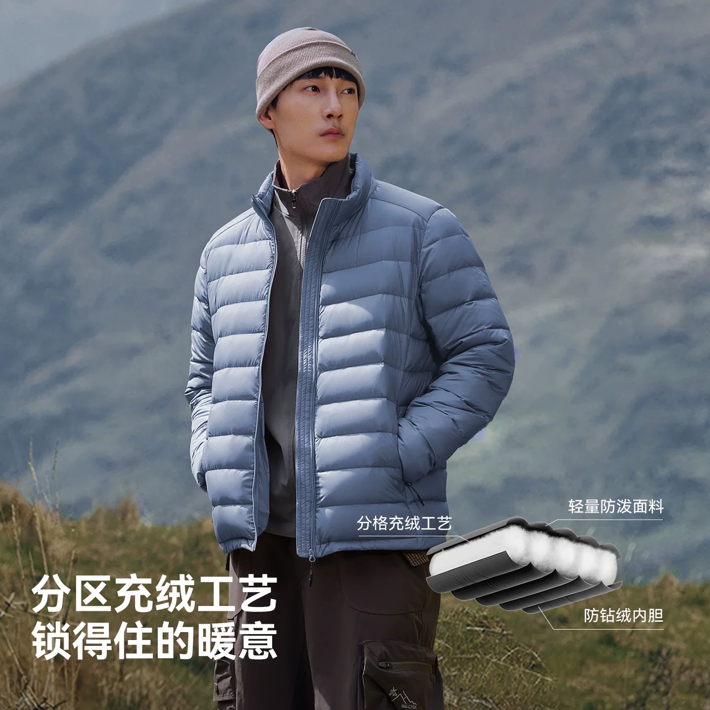 【经典2.0】伯希和户外排骨羽绒服女800蓬鹅绒轻薄冲锋衣内胆男