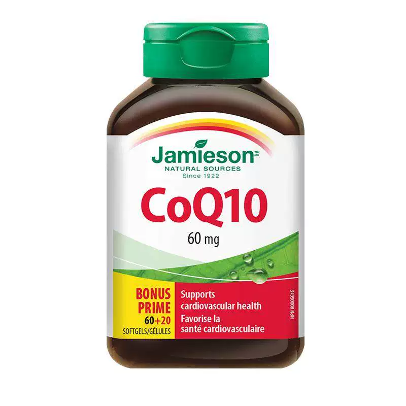 Jamieson健美生加拿大进口辅酶Q10软胶囊80粒