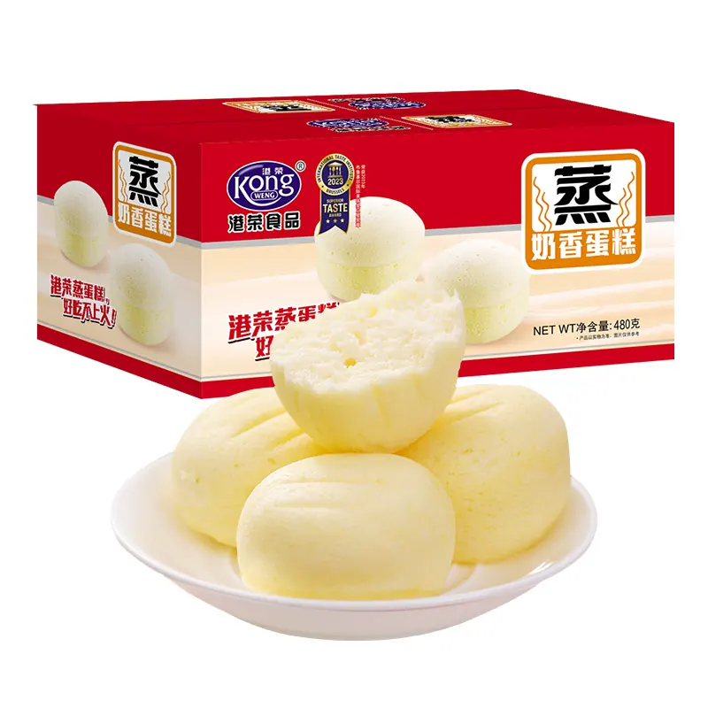 港荣蒸蛋糕整箱早餐软面包老人孕妇吃的健康营养小糕点休闲零食品