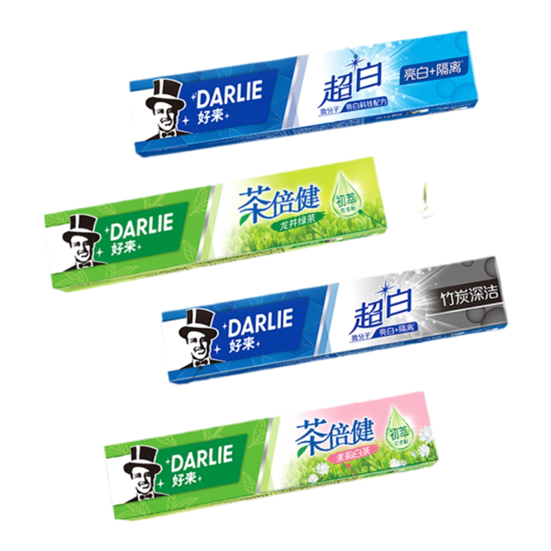 好来超白茶倍健双重薄荷白桃牙膏成人含氟去黄黑人正品官方旗舰店