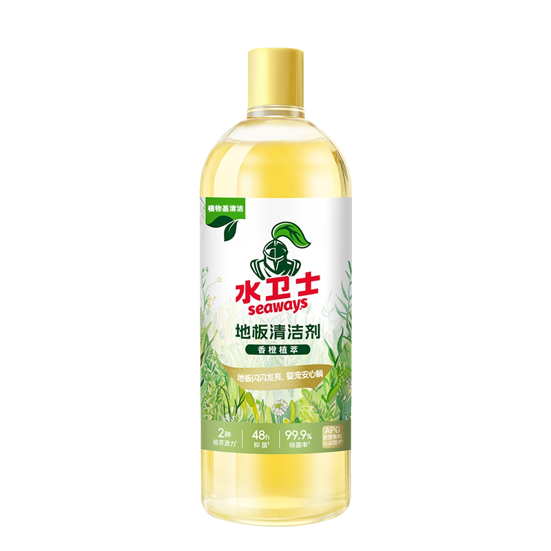水卫士地板清洁剂木地板瓷砖清洗剂拖地洗地机专用去污抛光除菌液
