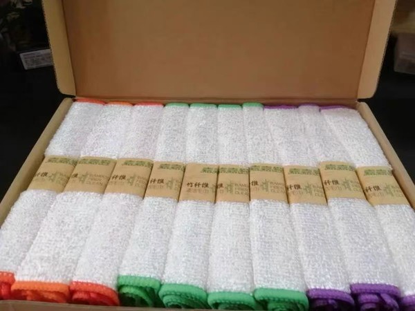 签到！厨房去油抹布竹纤维洗碗巾10条