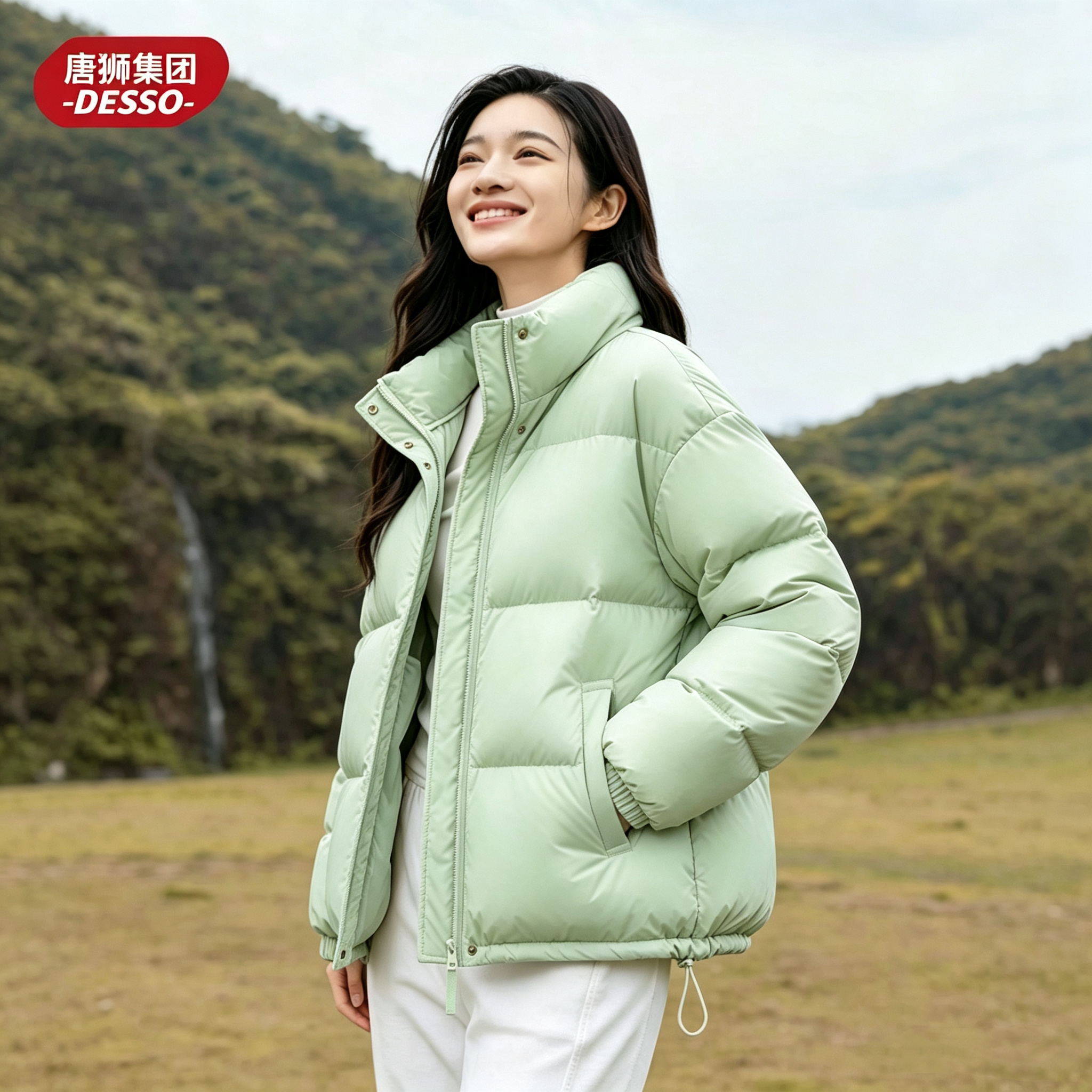 秋冬季唐狮集团DESSO棉服外套男女款情侣面包服加厚防寒保暖棉袄3