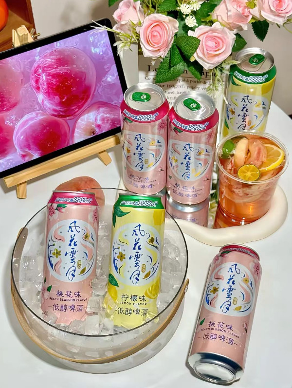 风花雪月桃花柠檬味果酒500ml×12罐