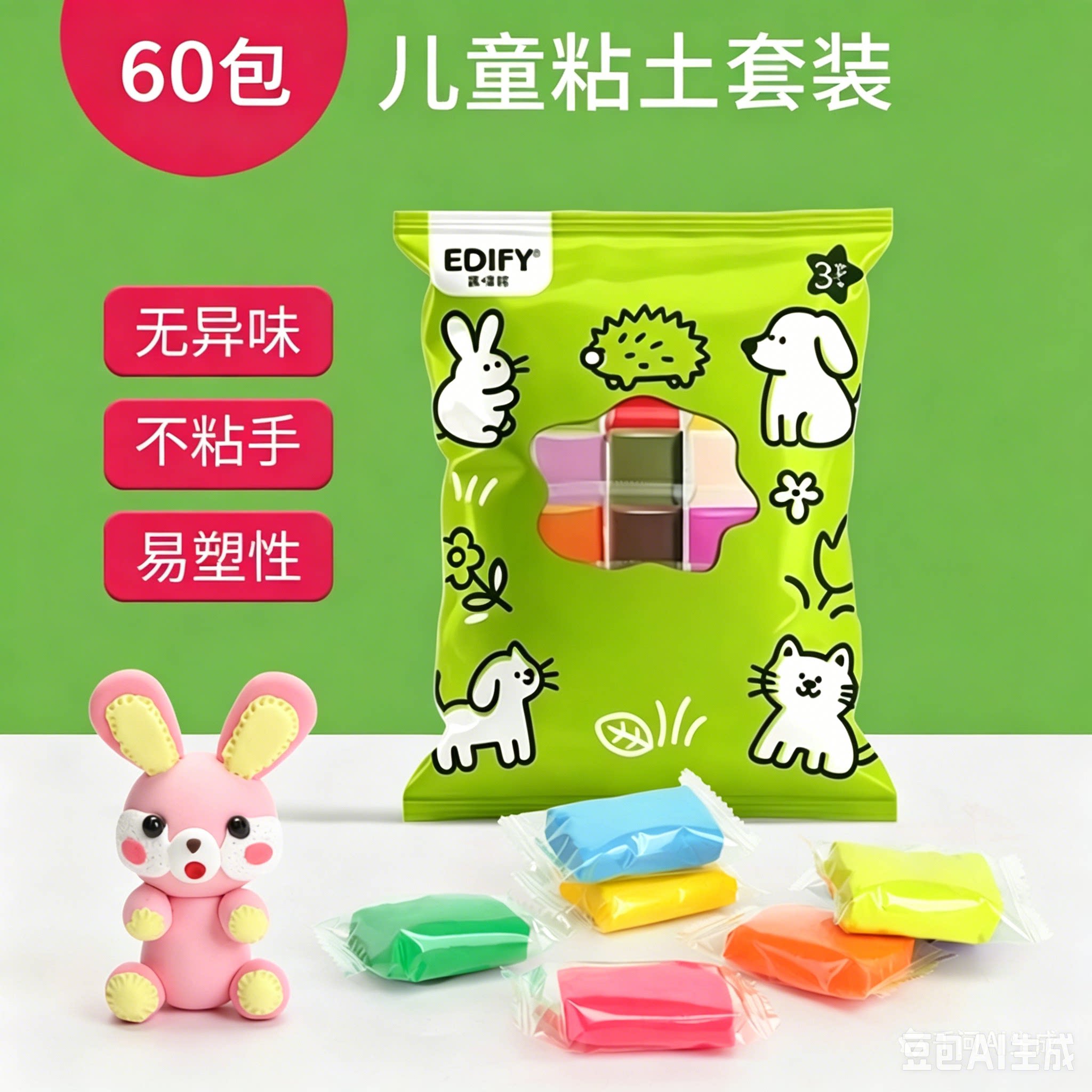 超轻粘土24色儿童36色黏土彩泥幼儿园diy手工材料橡皮泥套装