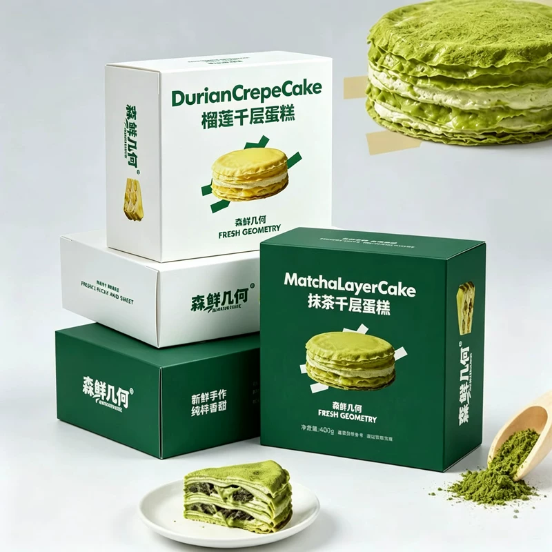 顺丰包邮抹茶千层蛋糕榴莲网红生日甜品下午茶400g装代餐手作奶油