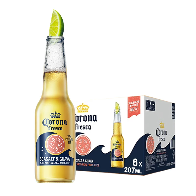 CORONA科罗娜海盐番石榴果味啤酒207ml*6瓶11.5°P拉格尝鲜