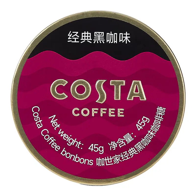 COSTA冰爆咖啡糖无糖零脂特浓提神开车薄荷润喉糖50g黑咖软糖零食