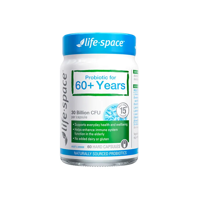 澳洲lifespace益倍适60+中老年人益生菌肠胃自护力肠道健康60粒