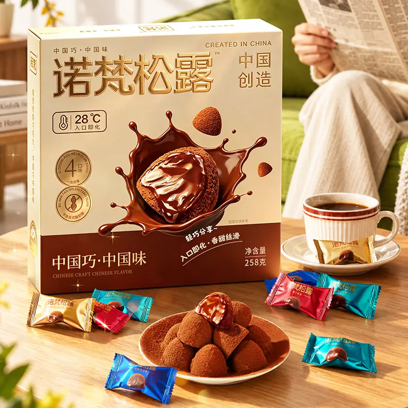诺梵松露巧克力礼盒装喜糖礼物休闲零食礼盒送女友（代可可脂）